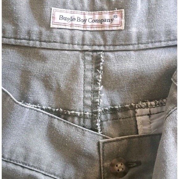 Bugle Boy Men’s Shorts 38W 8" Inseam Green Safari Deep Pocket Outdoor Hiking Vtg - Picture 4 of 6